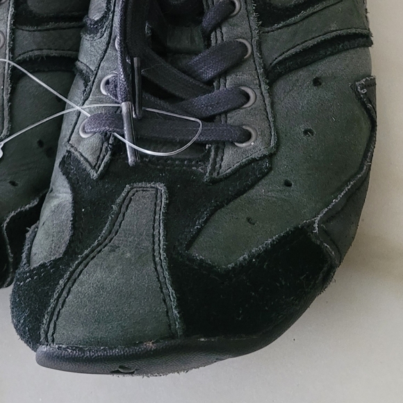 Diesel Almaty Genuine Leather Sneakers/Trainers Dark Green/Black Shoes M8/EU40.5 - Picture 16 of 16